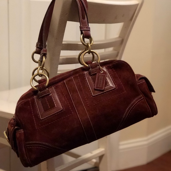 Burgundy Coach Handbag 👜 - Picture 1 of 8